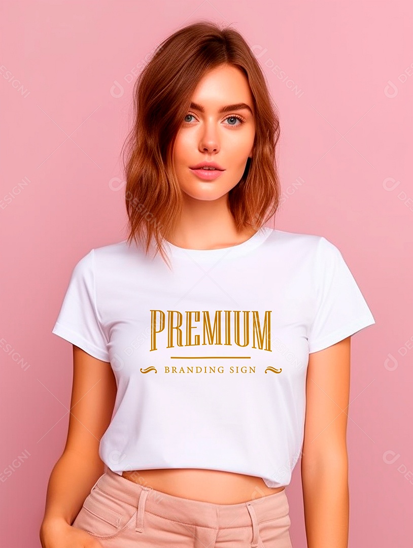Mockup de Blusa Feminina PSD Editável