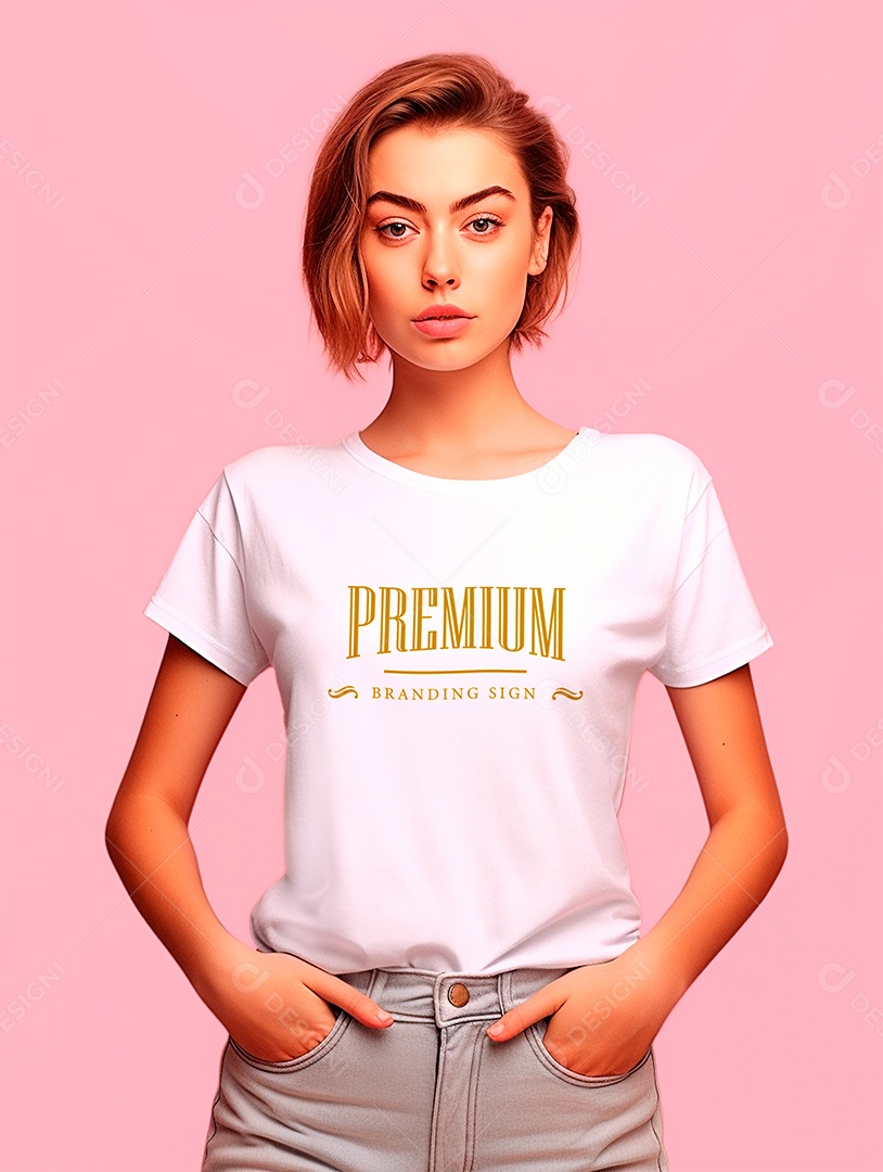 Mockup de Blusa Feminina PSD Editável