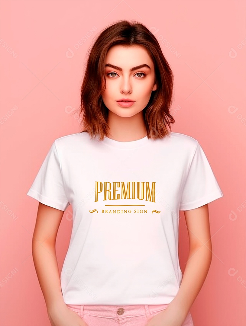 Mockup de Blusa Feminina PSD Editável