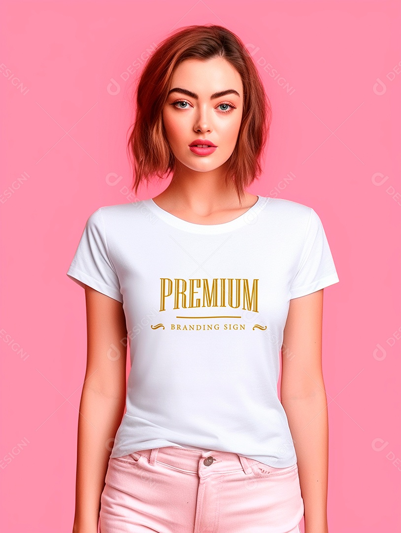 Mockup de Blusa Feminina PSD Editável