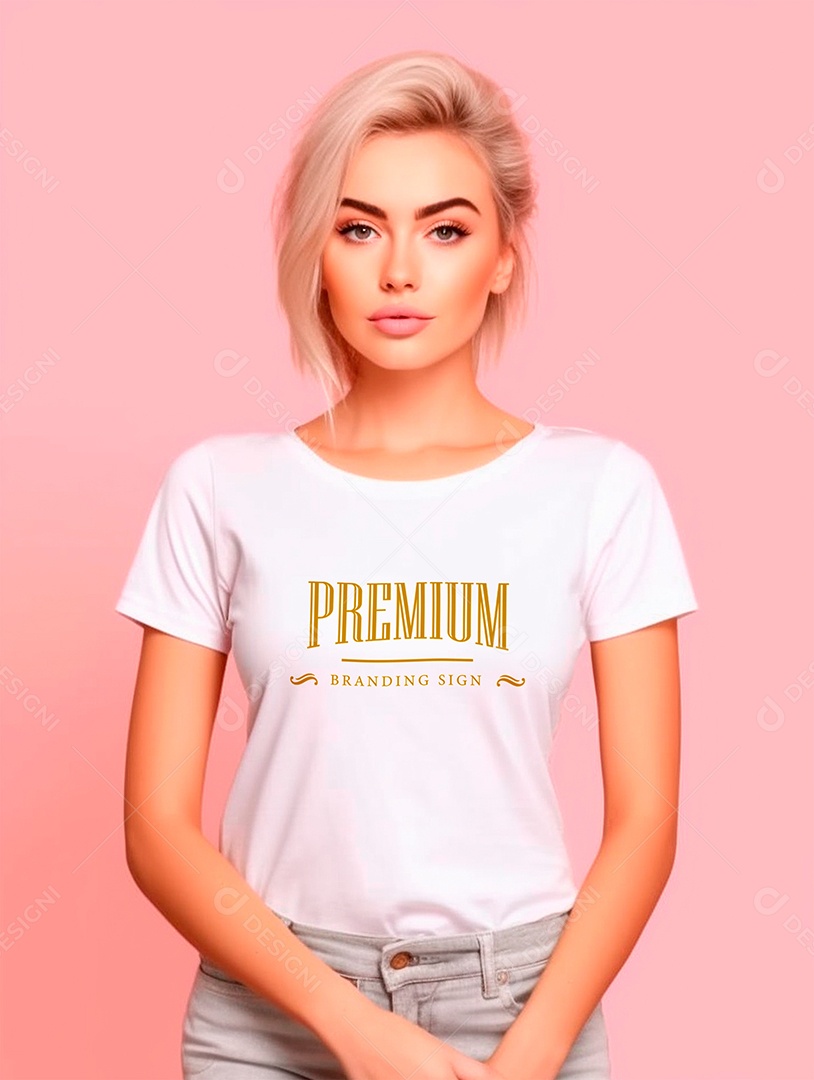 Mockup de Blusa Feminina PSD Editável