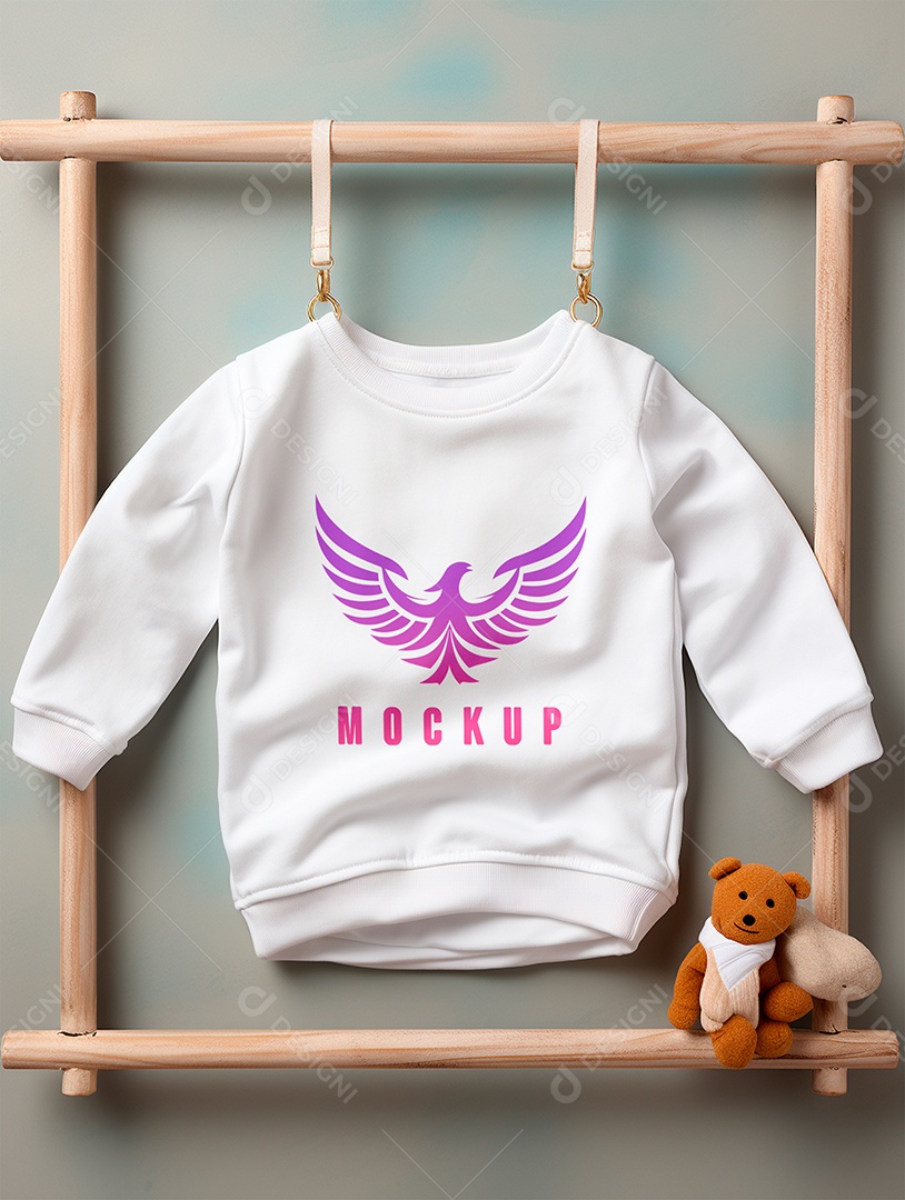 Mockup Moletom de Bebê PSD Editável