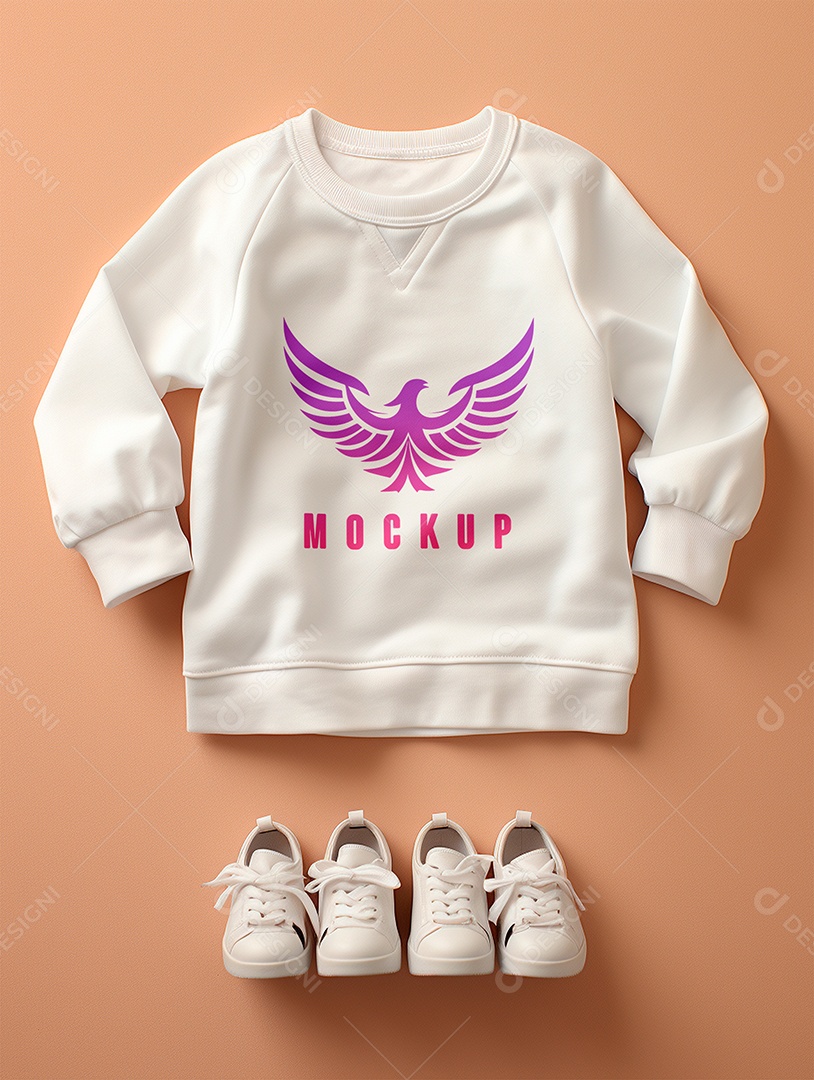 Mockup Moletom de Bebê PSD Editável