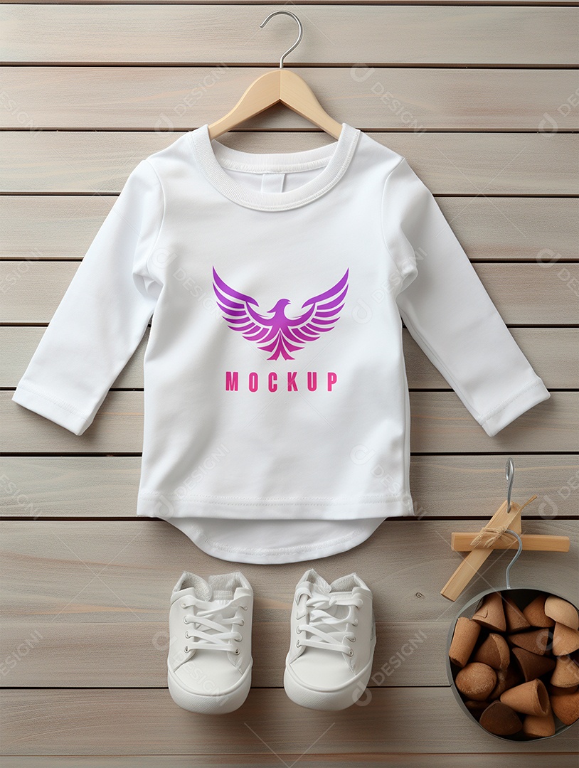 Mockup Moletom de Bebê PSD Editável
