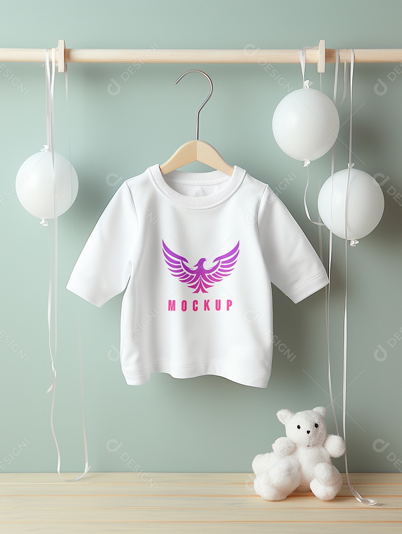 Mockup Moletom de Bebê PSD Editável