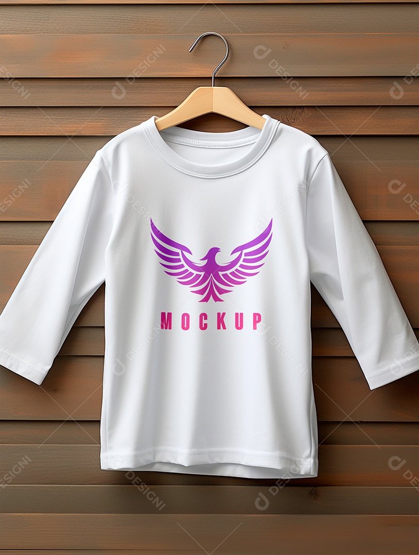 Mockup Camisa de Manga Longa de Bebê PSD Editável