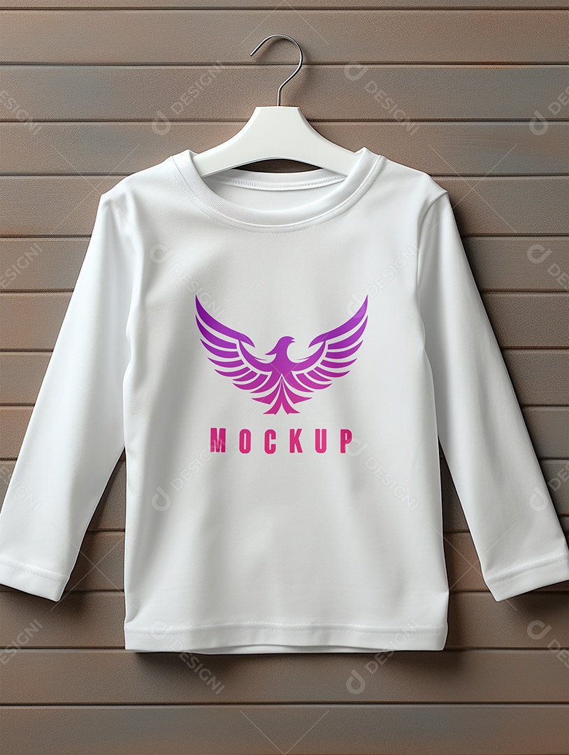 Mockup Camisa de Manga Longa de Bebê PSD Editável
