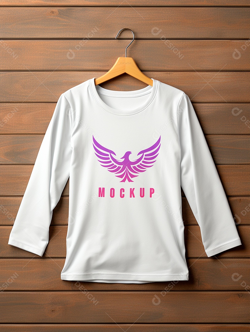 Mockup Camisa de Manga Longa de Bebê PSD Editável