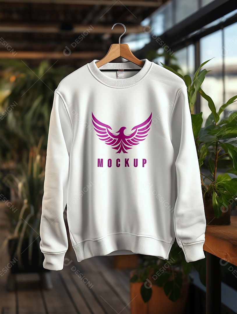 Mockup De Moletom No Cabide PSD Editável