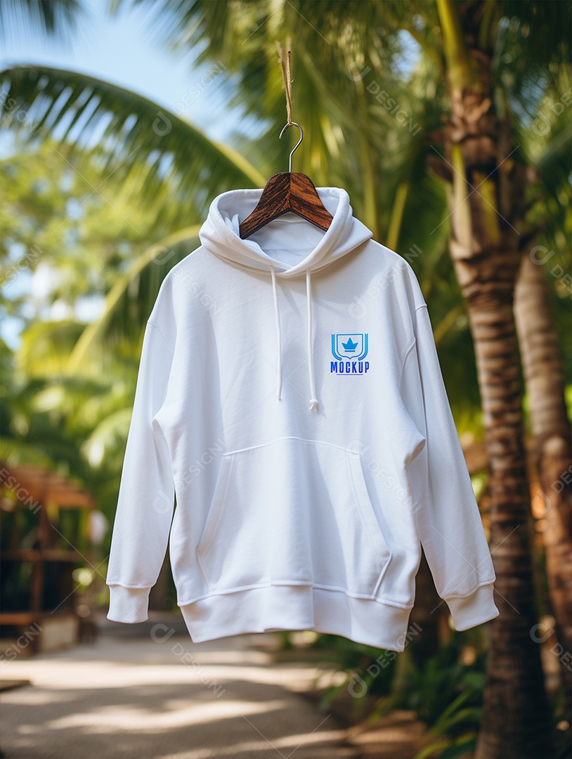 Mockup De Moletom No Cabide PSD Editável