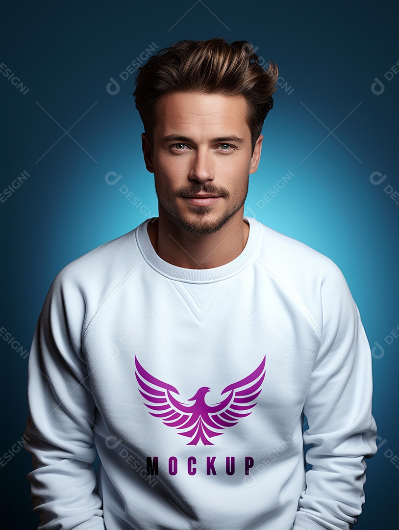 Mockup de Moletom Masculina  PSD Editável