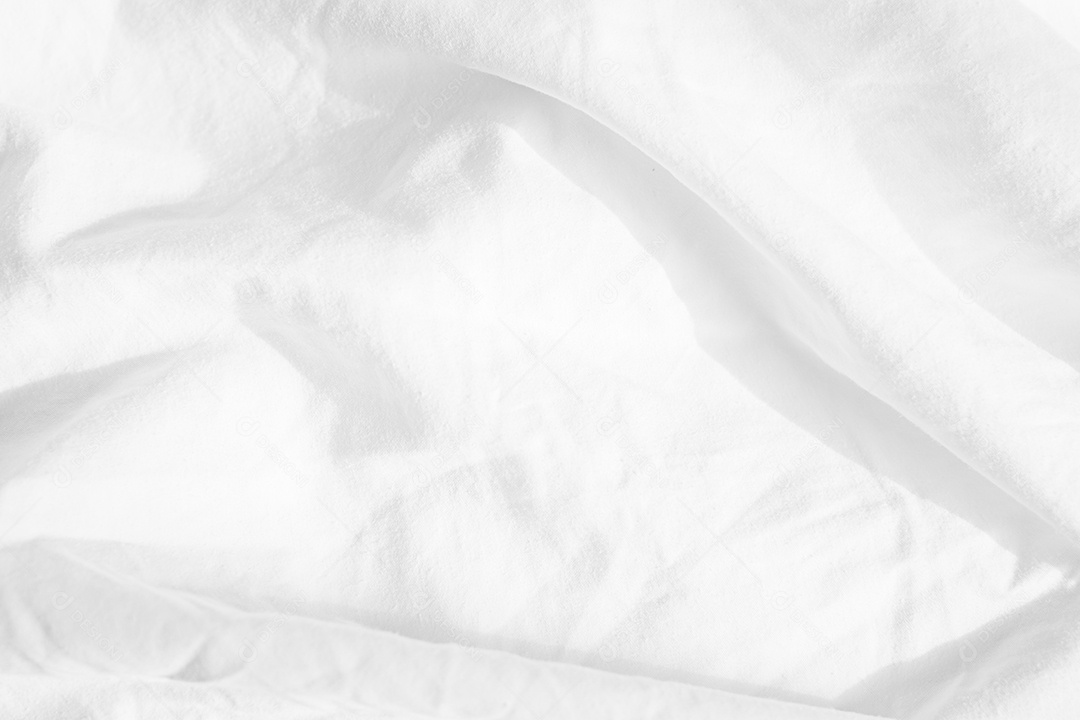 Lençóis brancos abstratos ou textura de fundo de tecido branco enrugado e textura