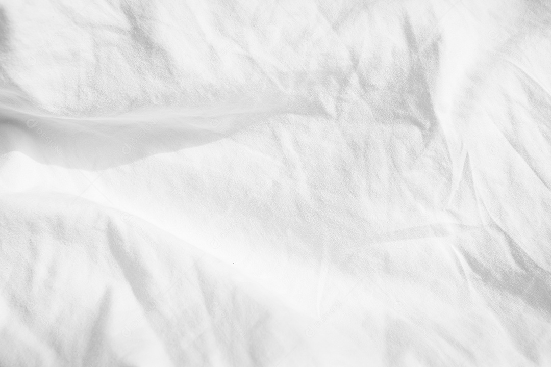 Lençóis brancos abstratos ou textura de fundo de tecido branco enrugado e textura