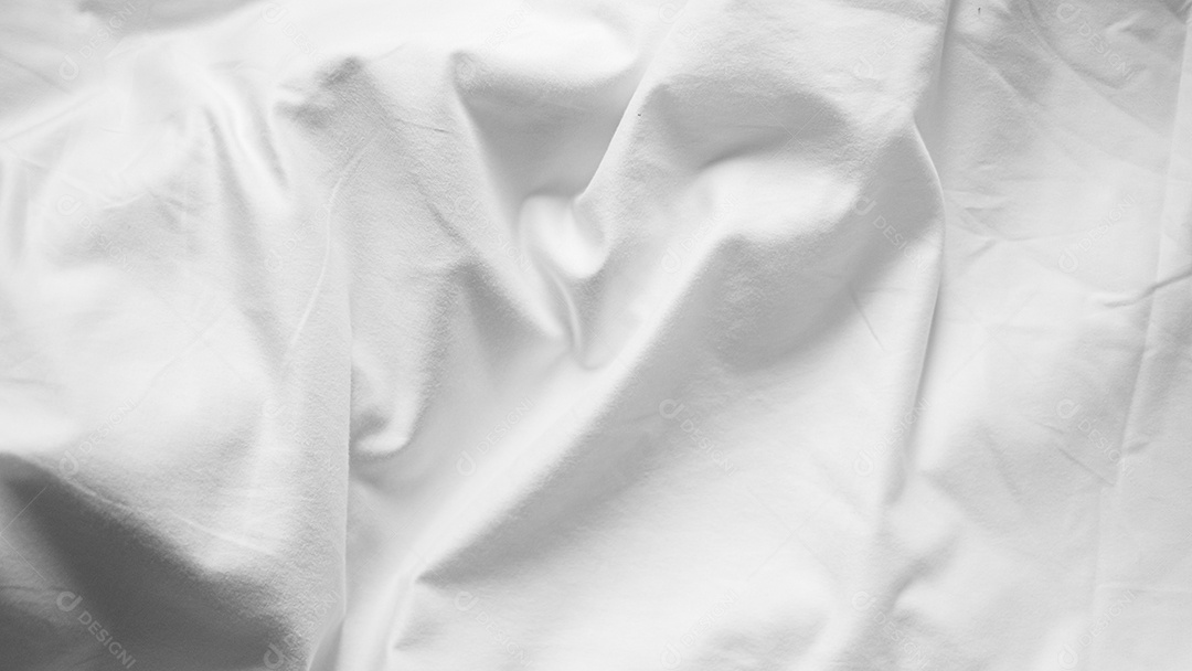 Lençóis brancos abstratos ou textura de fundo de tecido branco enrugado e textura