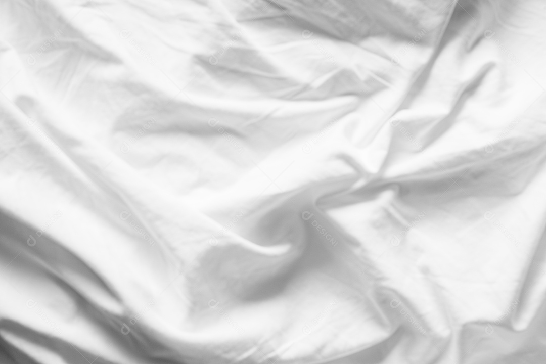Lençóis brancos abstratos ou textura de fundo de tecido branco enrugado e textura