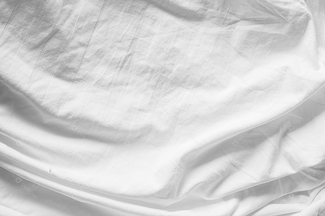 Lençóis brancos abstratos ou textura de fundo de tecido branco enrugado e textura