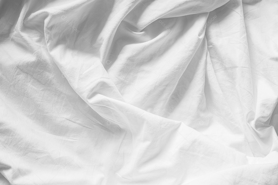 Lençóis brancos abstratos ou textura de fundo de tecido branco enrugado e textura