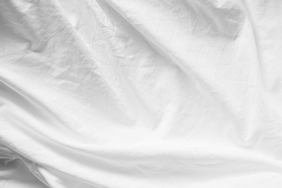 Lençóis brancos abstratos ou textura de fundo de tecido branco enrugado e textura