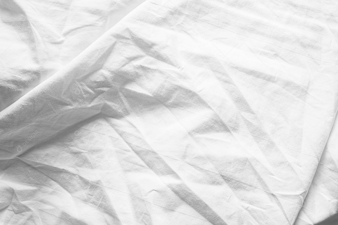 Lençóis brancos abstratos ou textura de fundo de tecido branco enrugado e textura
