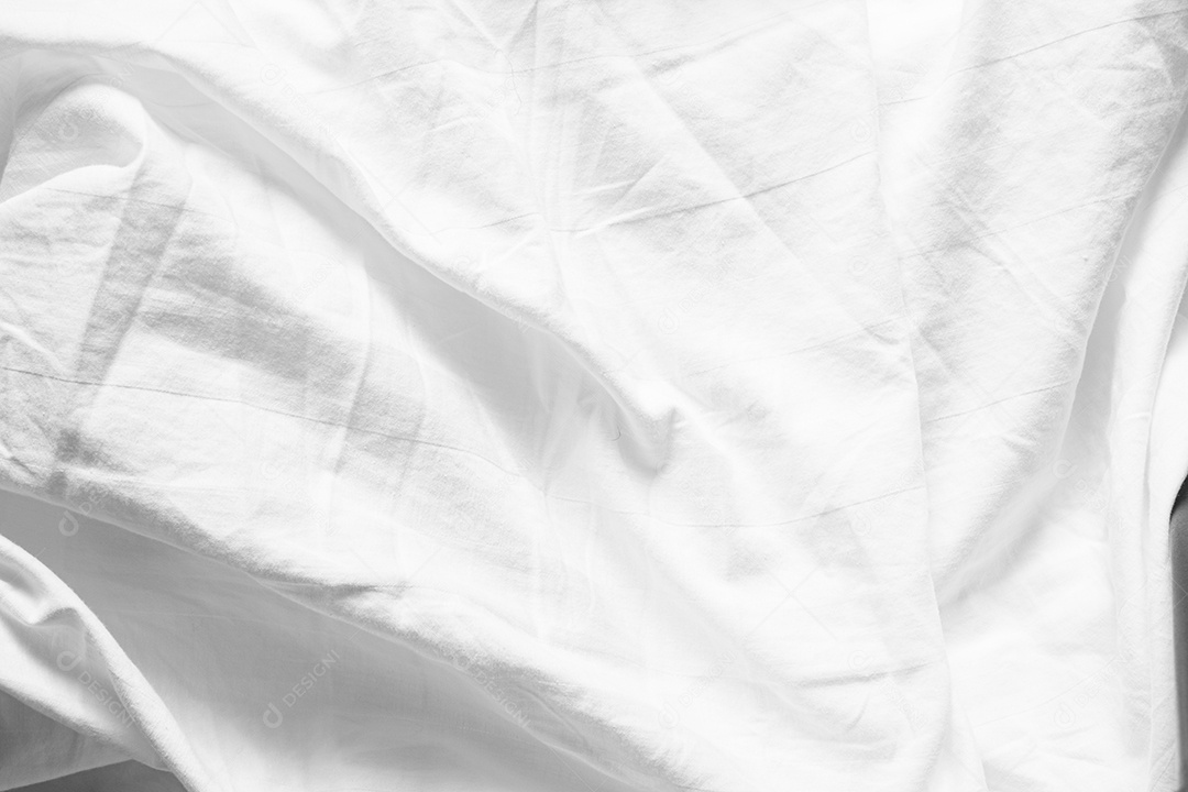 Lençóis brancos abstratos ou textura de fundo de tecido branco enrugado e textura