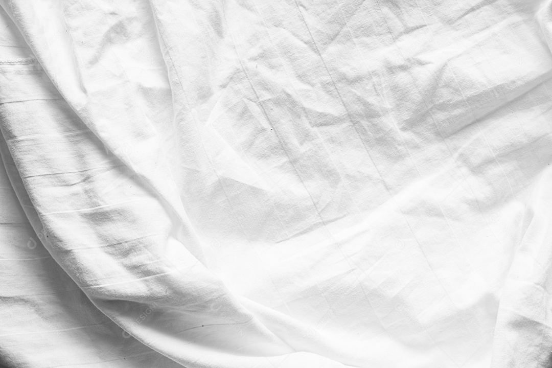 Lençóis brancos abstratos ou textura de fundo de tecido branco enrugado e textura
