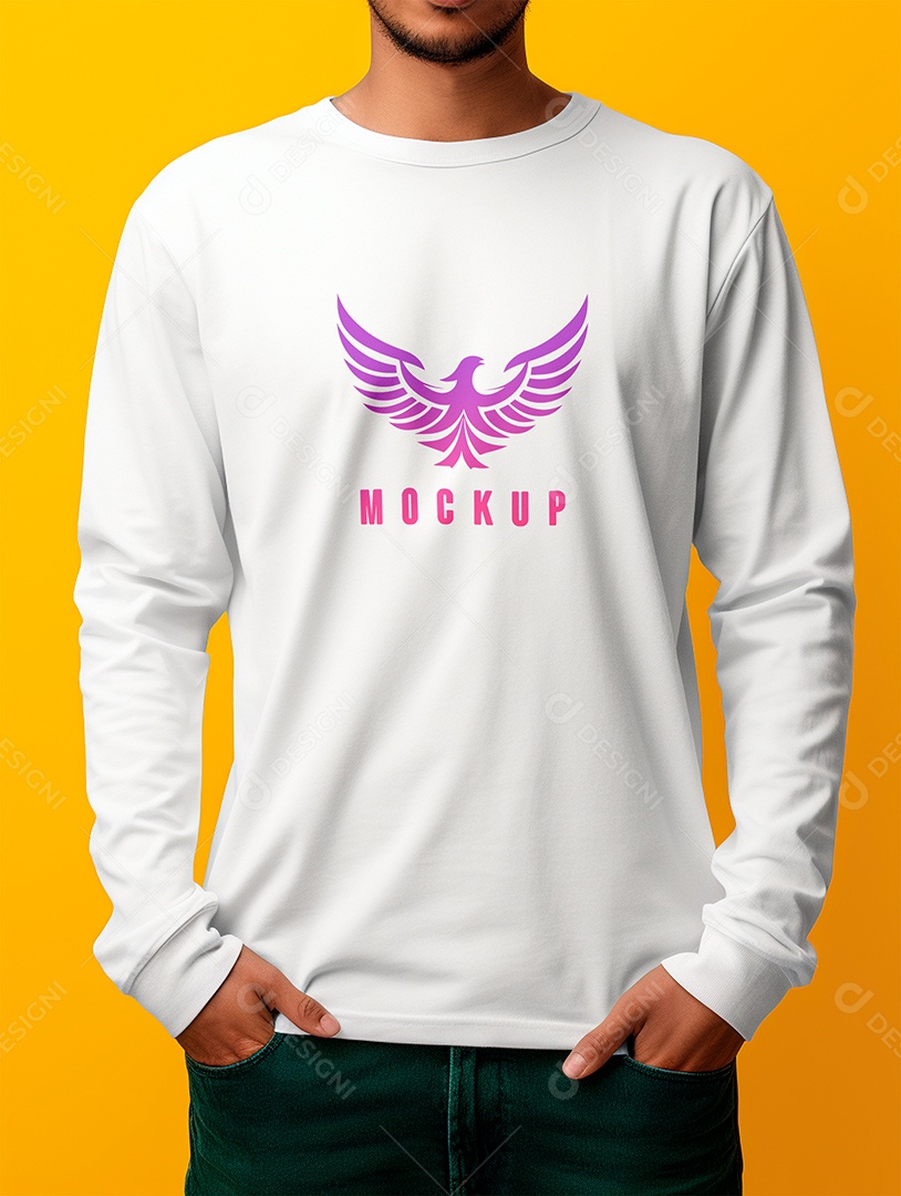 Mockup de Camisa Manga Longa PSD Editável
