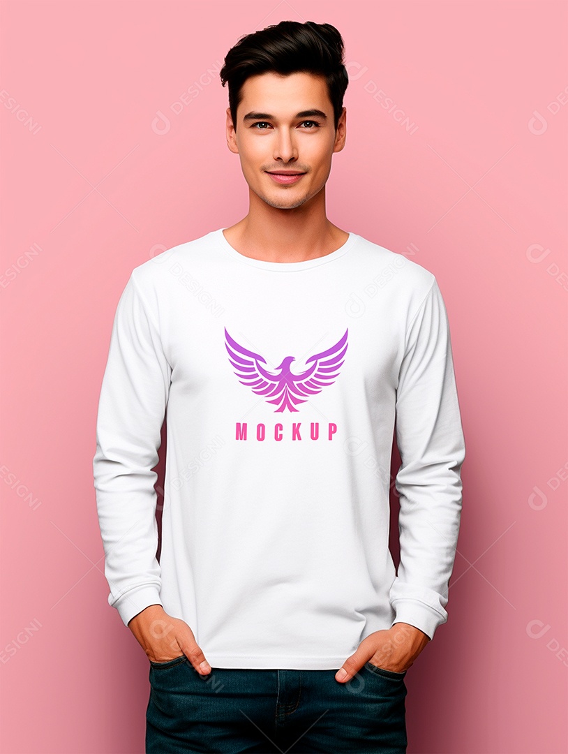 Mockup de Camisa Manga Longa PSD Editável