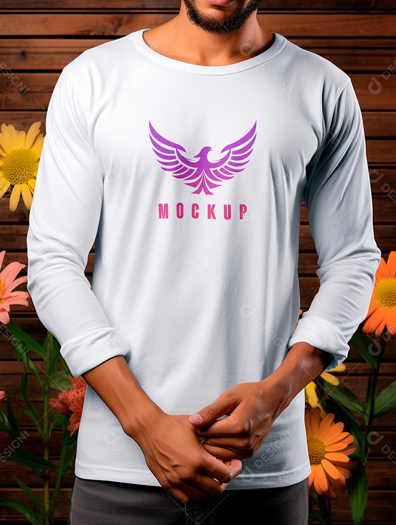 Mockup de Camisa Manga Longa PSD Editável