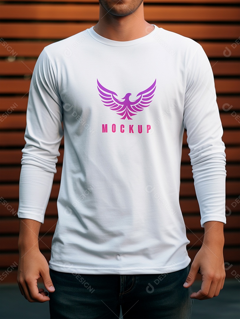 Mockup de Camisa Manga Longa PSD Editável