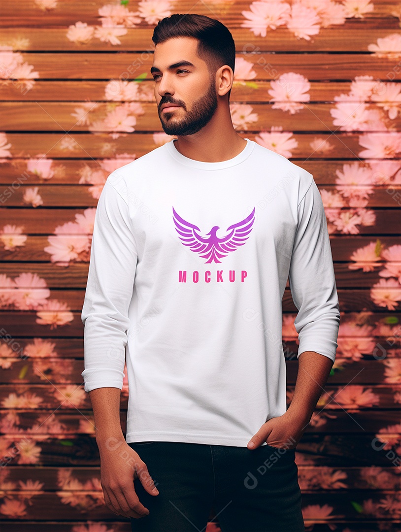 Mockup de Camisa Manga Longa PSD Editável