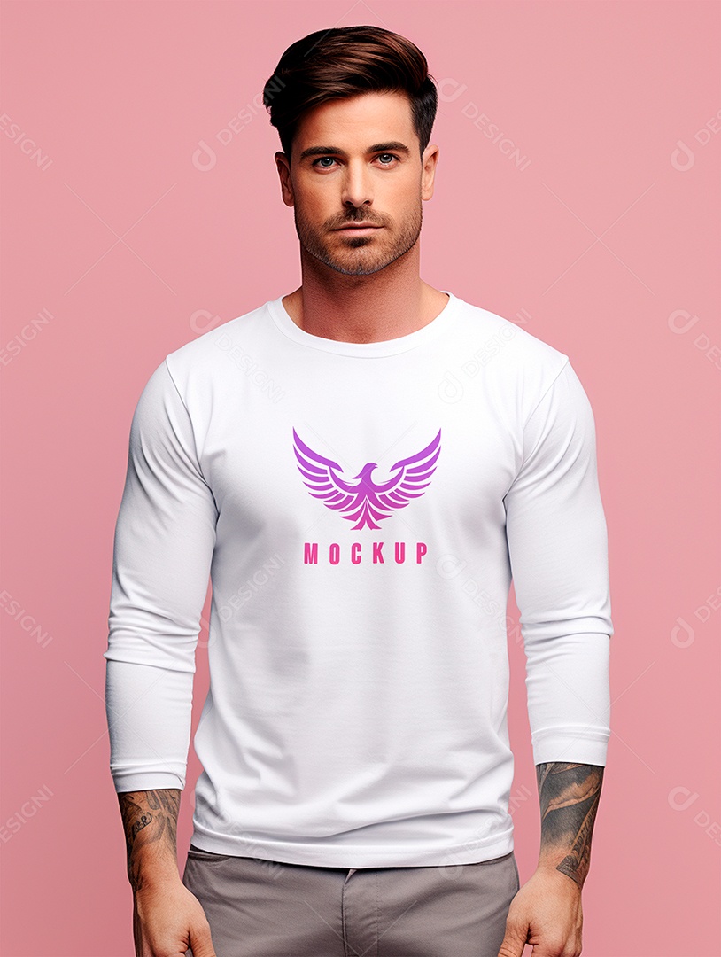 Mockup de Camisa Manga Longa PSD Editável