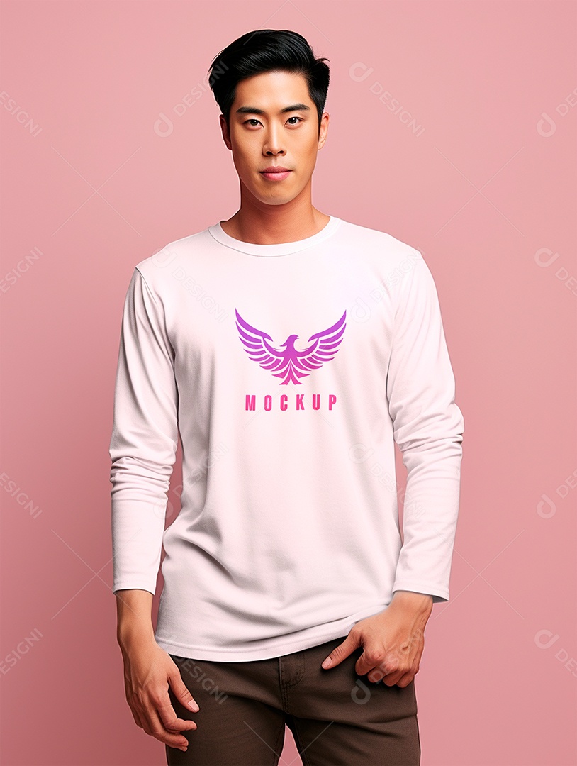 Mockup de Camisa Manga Longa PSD Editável