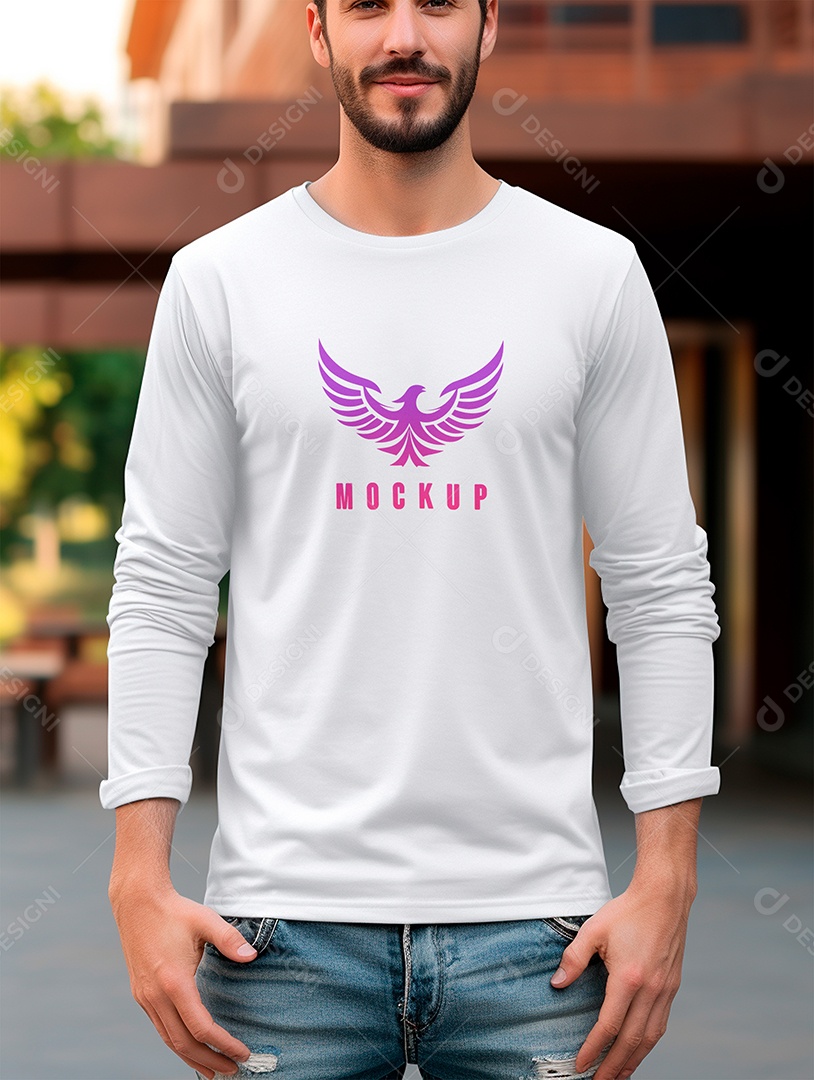 Mockup de Camisa Manga Longa PSD Editável