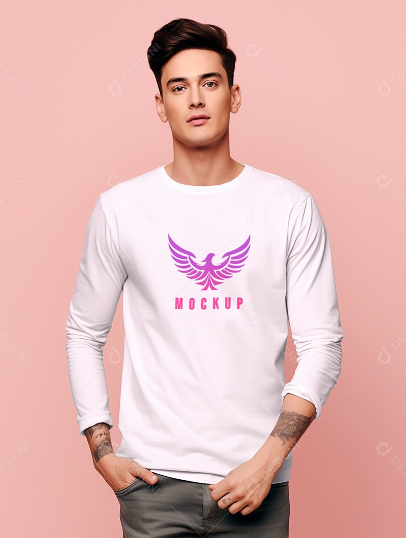 Mockup de Camisa Manga Longa PSD Editável