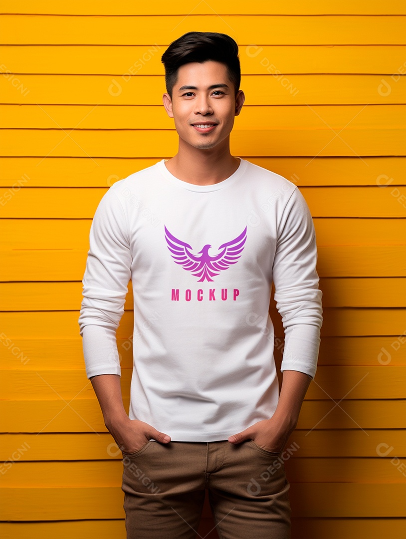 Mockup de Camisa Manga Longa PSD Editável