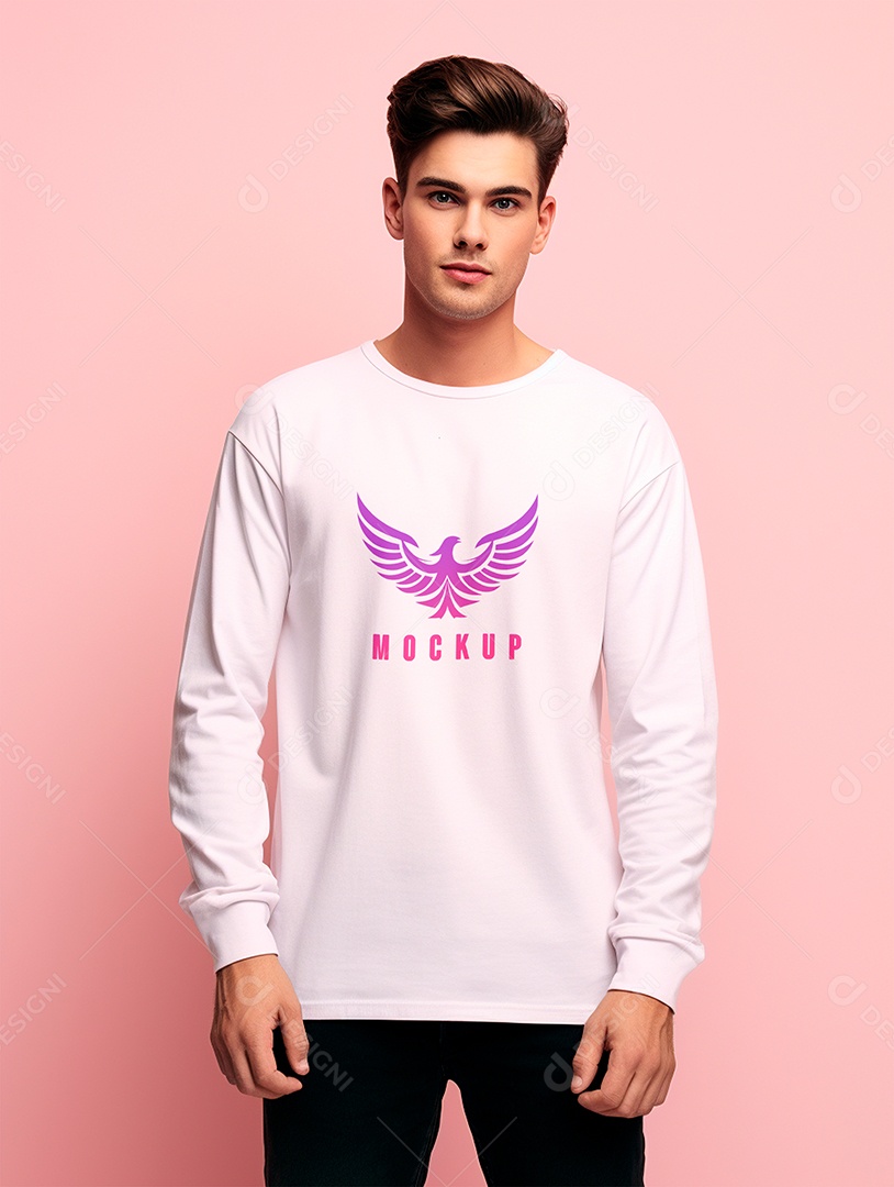 Mockup de Camisa Manga Longa PSD Editável