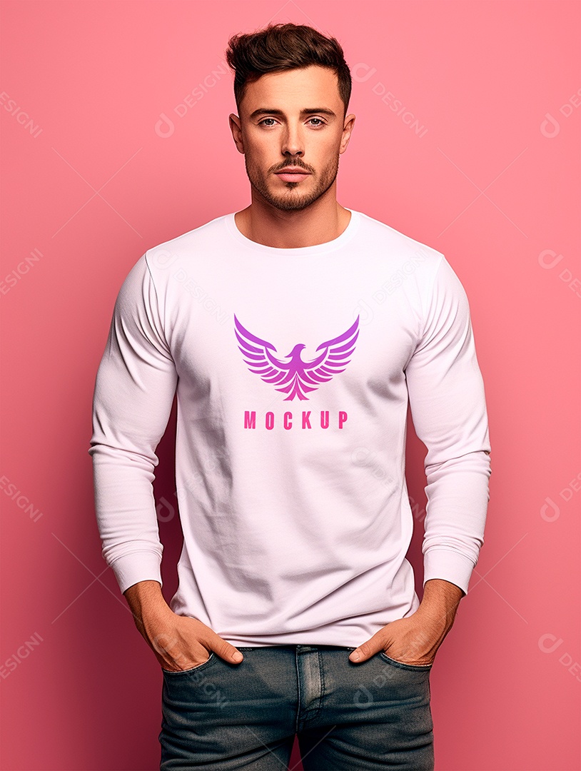 Mockup de Camisa Manga Longa PSD Editável