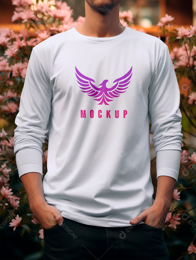 Mockup de Camisa Manga Longa PSD Editável