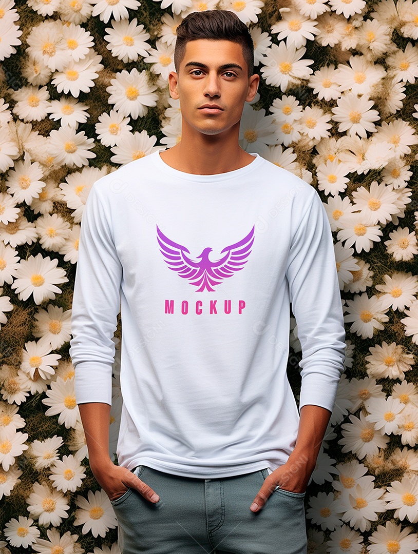 Mockup de Camisa Manga Longa PSD Editável