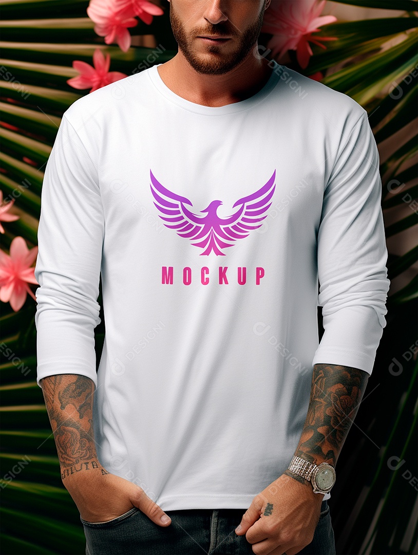Mockup de Camisa Manga Longa PSD Editável