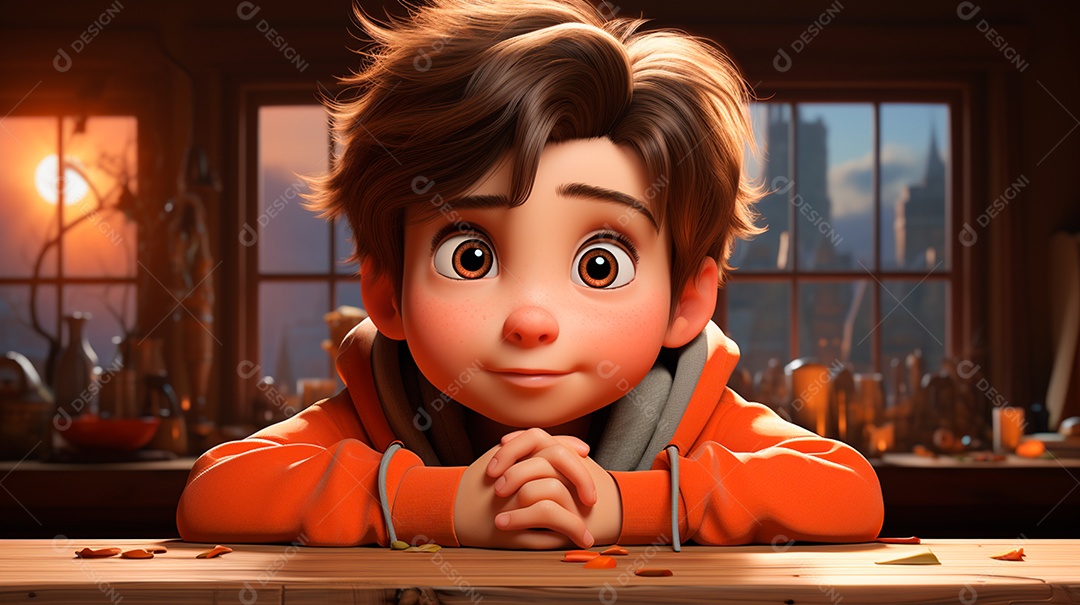 imagem de um lindo menino com rosto angelical