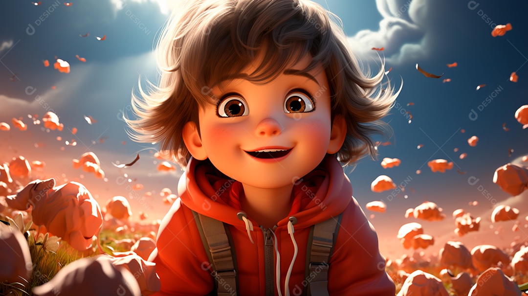 imagem de um lindo menino com rosto angelical