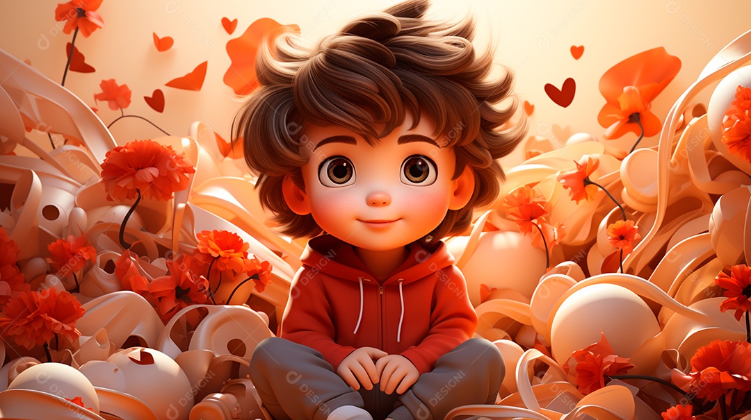 imagem de um lindo menino com rosto angelical