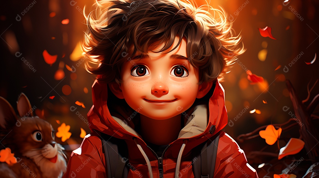 imagem de um lindo menino com rosto angelical