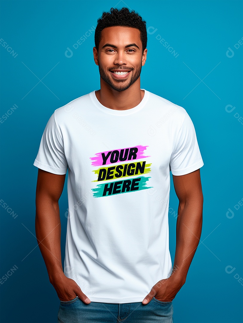 Mockup de Camiseta Masculina PSD Editável