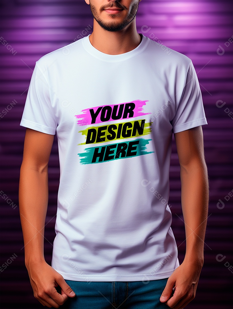 Mockup de Camiseta Masculina PSD Editável