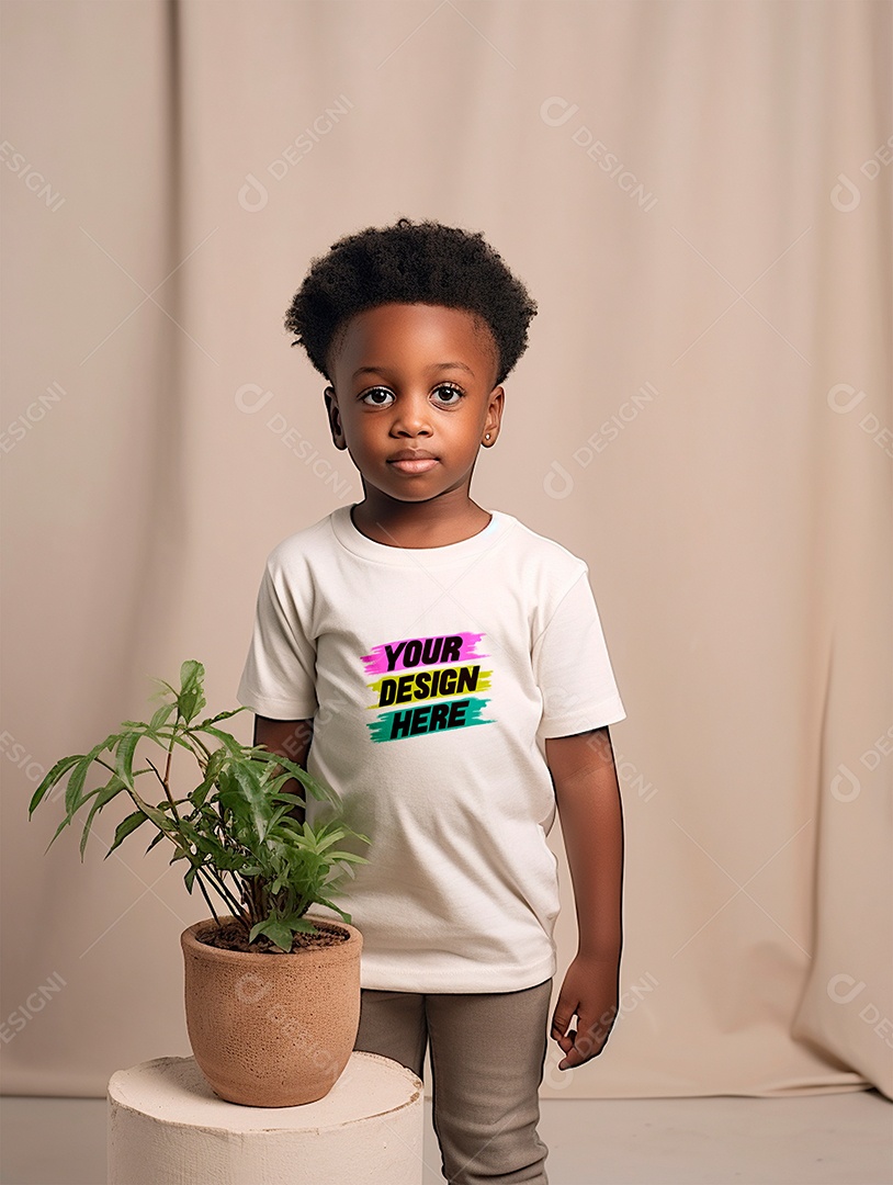 Mockup de Camiseta Infantil PSD Editável