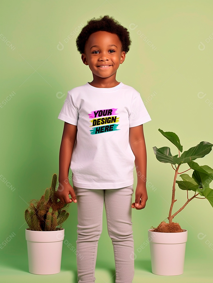 Mockup de Camiseta Infantil PSD Editável