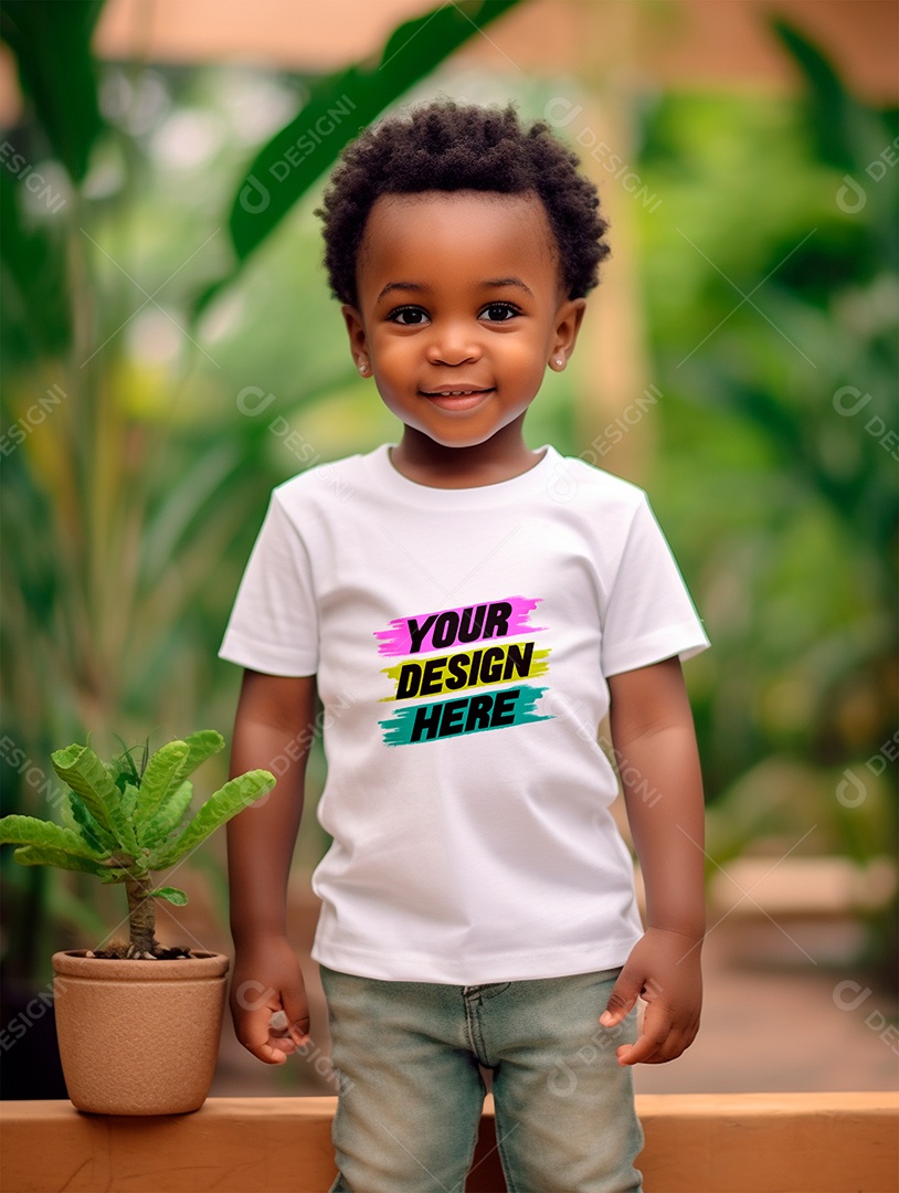 Mockup de Camiseta Infantil PSD Editável