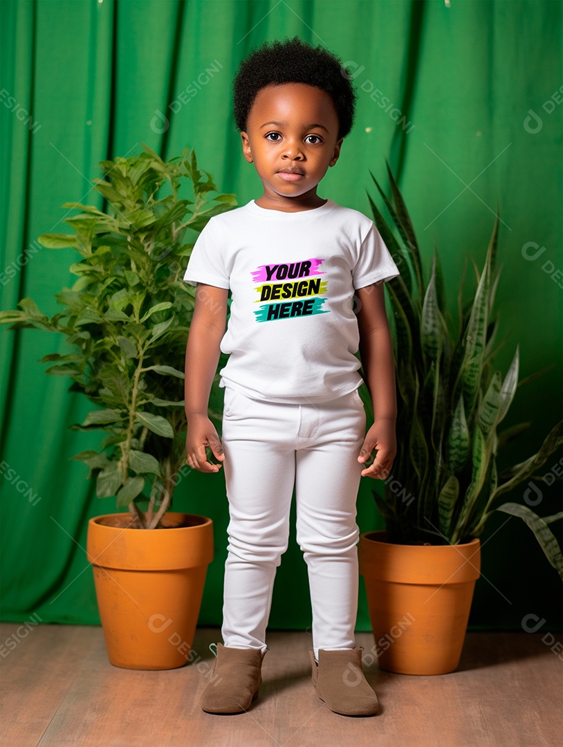Mockup de Camiseta Infantil PSD Editável